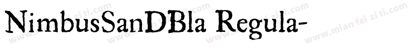 NimbusSanDBla Regula字体转换